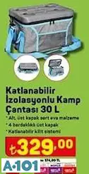 KATLANABİLİR İZOLASYONLU KAMP ÇANTASI KATLANABİLİR İZOLASYONLU KAMP ÇANTASI